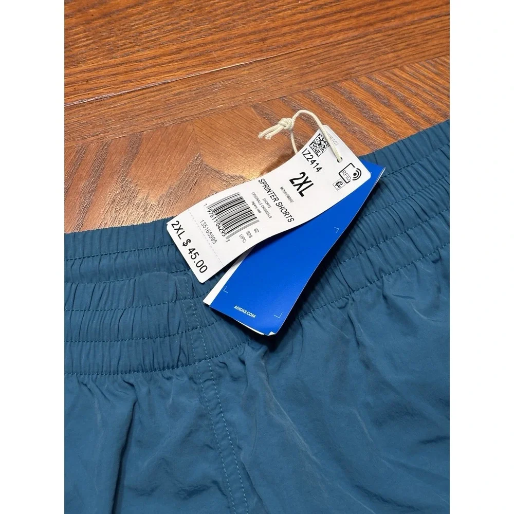 Men's Adidas Legacy‎ Teal Sprinters Shorts Size 2XL NWT
